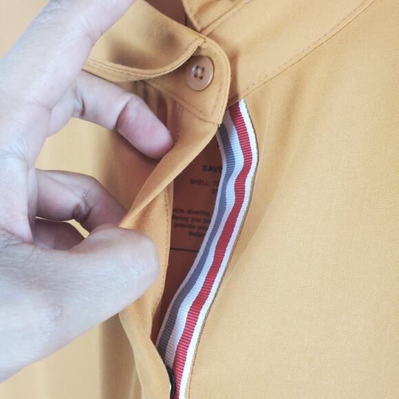 Mediclo Scrub Top Polo Collar Sz L Performance Fabric 2-Button Placket Stripe - Picture 3 of 11